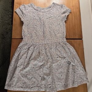 Simple Joys By Carter's Cat Print Short Sleeve Dress 100% Cotton Size 5T